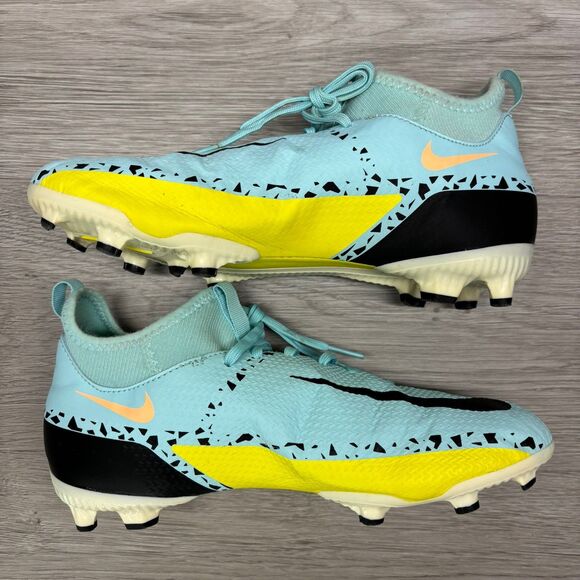 Nike Soccer Cleats Phantom GT2 Club MG Glacier Ice Yellow Strike Youth Size 4 - Picture 4 of 12